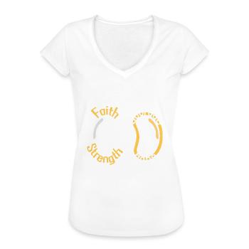 Dialyse Mut: Glaube, Stärke, Hoffnung - Frauen Vintage T-Shirt - Weiß - Vorne