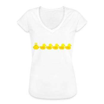 Autismus Autisten coole Ente - Frauen Vintage T-Shirt - Weiß - Vorne
