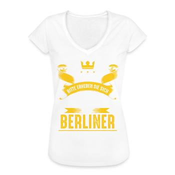 Berliner Hauptstadt Berlin lustiges Sprüche Motiv - Frauen Vintage T-Shirt - Weiß - Vorne