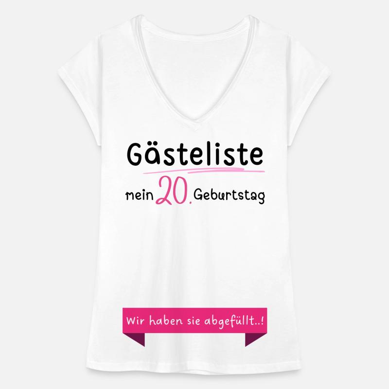 20 Geburtstag Frauen Mädchen Gästeliste witzig Frauen Vintage T-Shirt