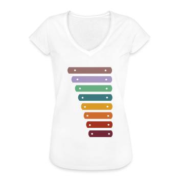 Xylophon Spieler T-Shirt Xylofon Geschenk - Frauen Vintage T-Shirt - Weiß - Vorne