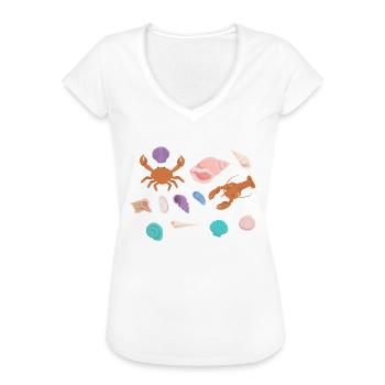 Crustacean Core Krustentiere Shirt Geschenk - Frauen Vintage T-Shirt - Weiß - Vorne