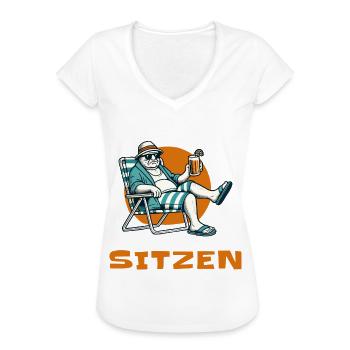 Keine Termine und leicht einen sitzen - Frauen Vintage T-Shirt - Weiß - Vorne