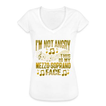 Mezzo-sopran Gesangsstimme Design Für Ein - Frauen Vintage T-Shirt - Weiß - Vorne - Danielle (179cm)