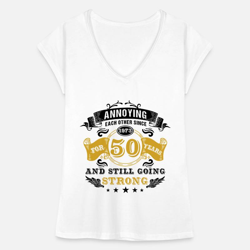 50. Hochzeitstag Ehemann Ehefrau Ehe Frauen Vintage T-Shirt