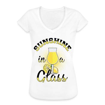 Italienischer Limoncello Liebhaber Zitrone Likör - Frauen Vintage T-Shirt - Weiß - Vorne - Danielle (179cm)