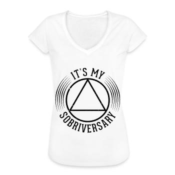 Nüchternheit Sucht Genesung Alkoholisches - Frauen Vintage T-Shirt - Weiß - Vorne - Danielle (179cm)