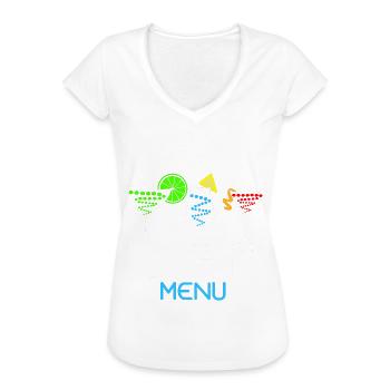Cocktail - Frauen Vintage T-Shirt - Weiß - Vorne