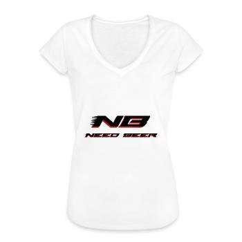 NB need beer braucht bier - Women's Vintage T-Shirt - white - Front - Danielle (179cm)