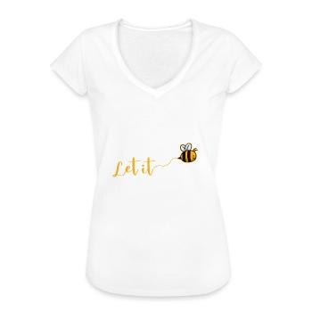 Let It Bee - Bienen Imker Geschenk - Frauen Vintage T-Shirt - Weiß - Vorne