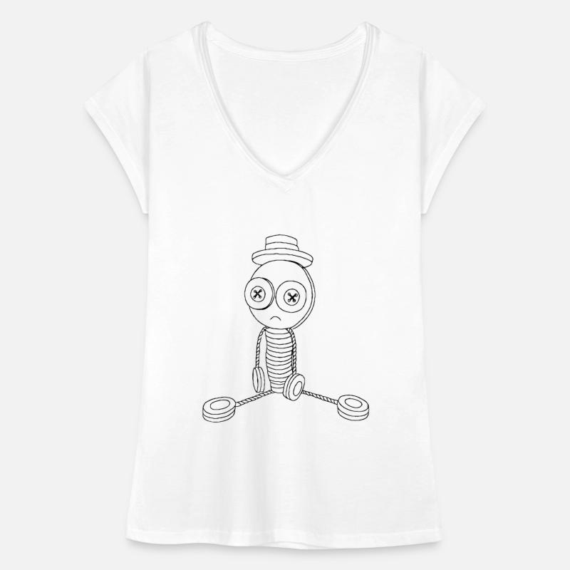 Mr Button sits T-shirt vintage Femme