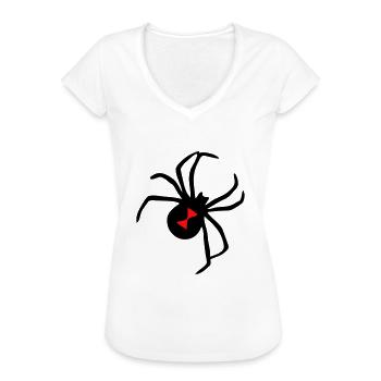 Black Widow Twocolor - Frauen Vintage T-Shirt - Weiß - Vorne - Danielle (179cm)