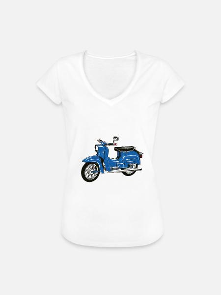Simson Schwalbe blau - Frauen Vintage T-Shirt - Weiß