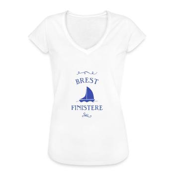 brest finistère boot geschenk bretagne t-shirt - Frauen Vintage T-Shirt - Weiß - Vorne