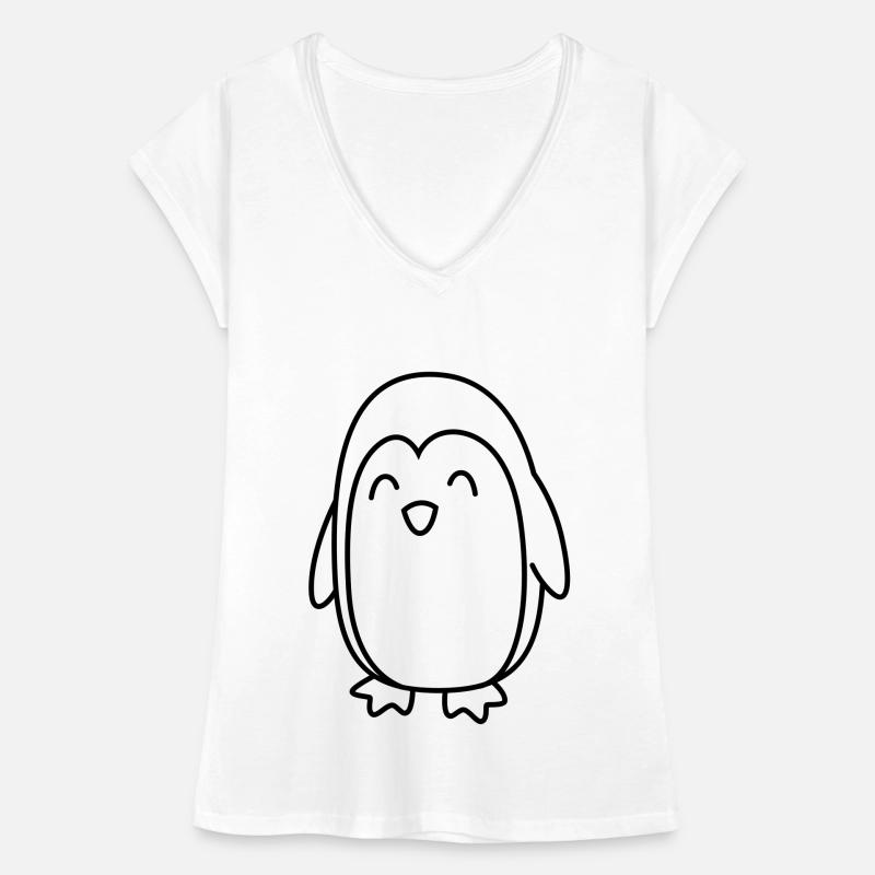 Penguin Comic Animal Women's Vintage T-Shirt