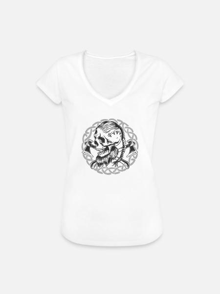 Keltischer Wikinger Walhalla-krieger - Frauen Vintage T-Shirt - Weiß