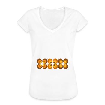 70er Jahre Blume Muster Retro - Frauen Vintage T-Shirt - Weiß - Vorne