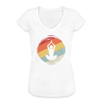 Yoga Entspannung Geschenk - Frauen Vintage T-Shirt - Weiß - Vorne