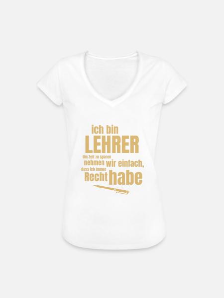 Lehrer - Frauen Vintage T-Shirt - Weiß