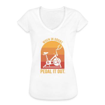 Wenn es zweifelt, treten Sie es aus - Frauen Vintage T-Shirt - Weiß - Vorne