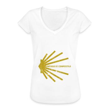 Camino - Jakobsweg - Santiago de Compostela - Frauen Vintage T-Shirt - Weiß - Vorne