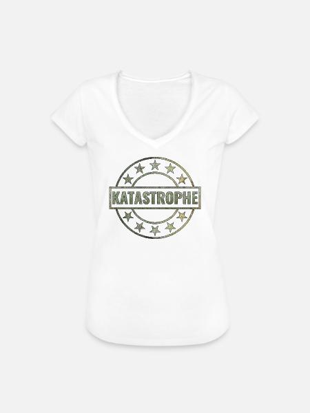 Katastrophe - Frauen Vintage T-Shirt - Weiß