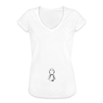 das Kaninchen und der Mond - Frauen Vintage T-Shirt - Weiß - Vorne