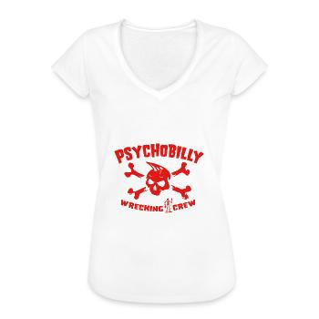 Psychobilly Wrecking Crew - Frauen Vintage T-Shirt - Weiß - Vorne