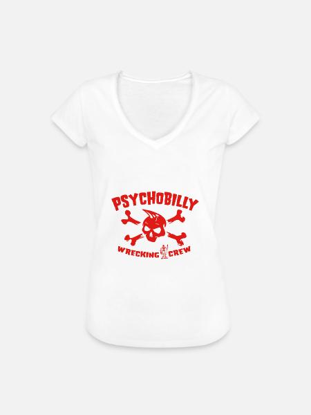 Psychobilly Wrecking Crew - Frauen Vintage T-Shirt - Weiß