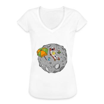 To the Moon - Women's Vintage T-Shirt - white - Front - Danielle (179cm)