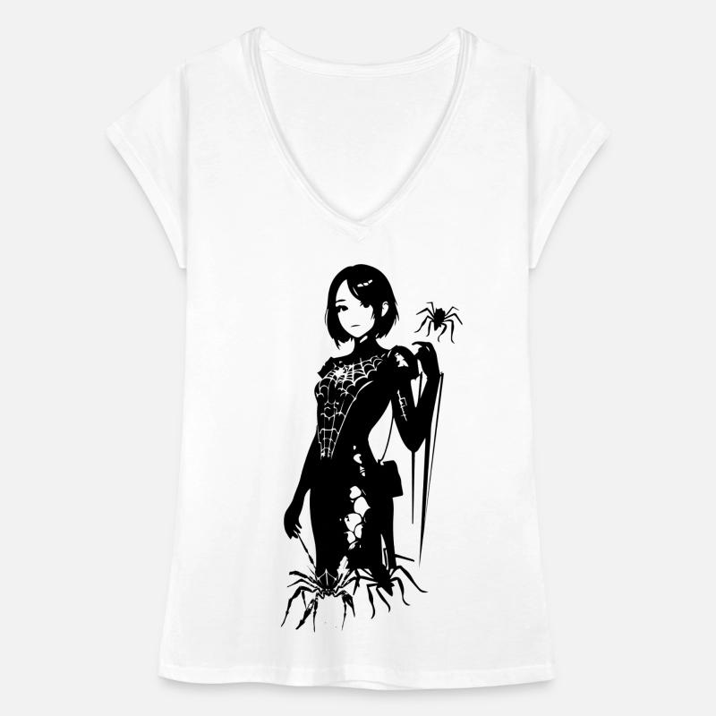 spinne,schwarz,tarantel,illustration,anime,comic, Frauen Vintage T-Shirt