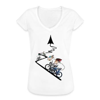 Radsport Berg fahren - Frauen Vintage T-Shirt - Weiß - Vorne