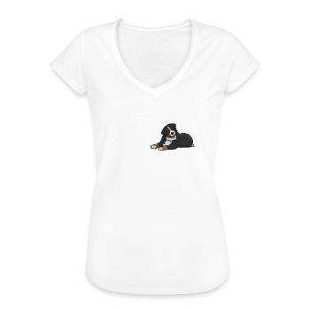 Bouvier bernois - T-shirt vintage Femme - blanc - Devant