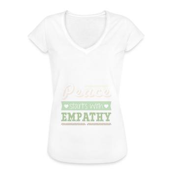 frieden vegan - Frauen Vintage T-Shirt - Weiß - Vorne