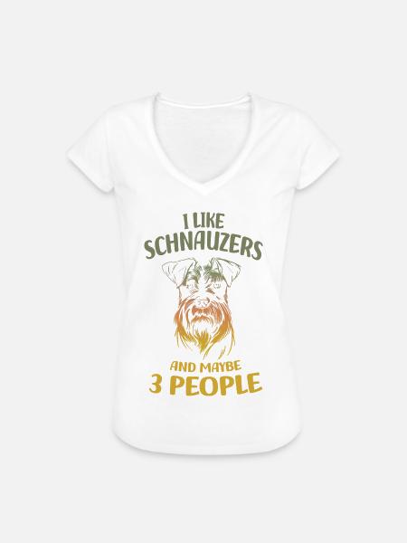 Schnauzer - Frauen Vintage T-Shirt - Weiß