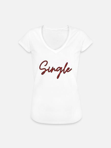 Single - Frauen Vintage T-Shirt - Weiß