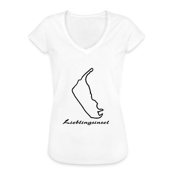 Lieblingsinsel Amrum b - Frauen Vintage T-Shirt - Weiß - Vorne - Danielle (179cm)