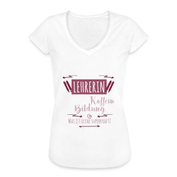 Ich bin Lehrerin - Frauen Vintage T-Shirt - Weiß - Vorne