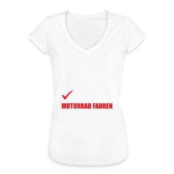 Motorrad fahren Beziehung Motorrad - Frauen Vintage T-Shirt - Weiß - Vorne