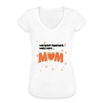 maman - T-shirt vintage Femme - blanc - Devant - Danielle (179cm)