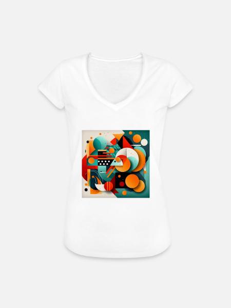 Abstrakte Kunst - Frauen Vintage T-Shirt - Weiß