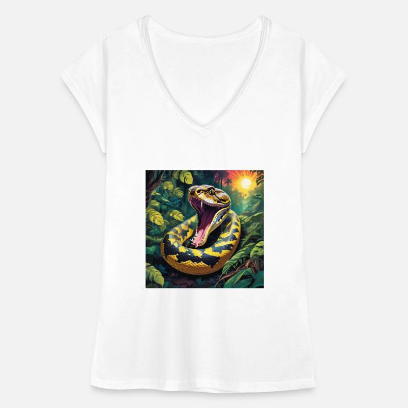 Serpent python T-shirt vintage Femme