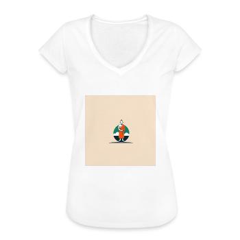 China - Frauen Vintage T-Shirt - Weiß - Vorne