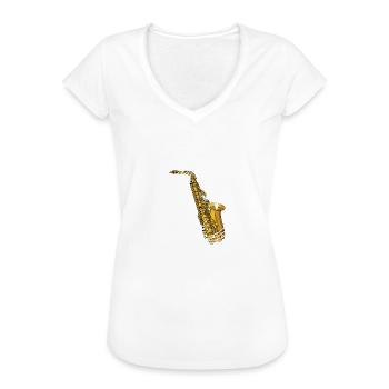 Saxophon ja das muss so laut - Frauen Vintage T-Shirt - Weiß - Vorne