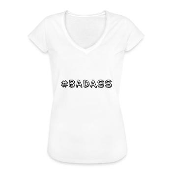 Badass - T-shirt vintage Femme - blanc - Devant - Danielle (179cm)