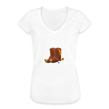 Linedance Linedancer Tänzer Geschenk - Frauen Vintage T-Shirt - Weiß - Vorne