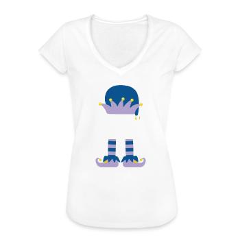 Papa Elf Papa Elf Geschenk - Frauen Vintage T-Shirt - Weiß - Vorne