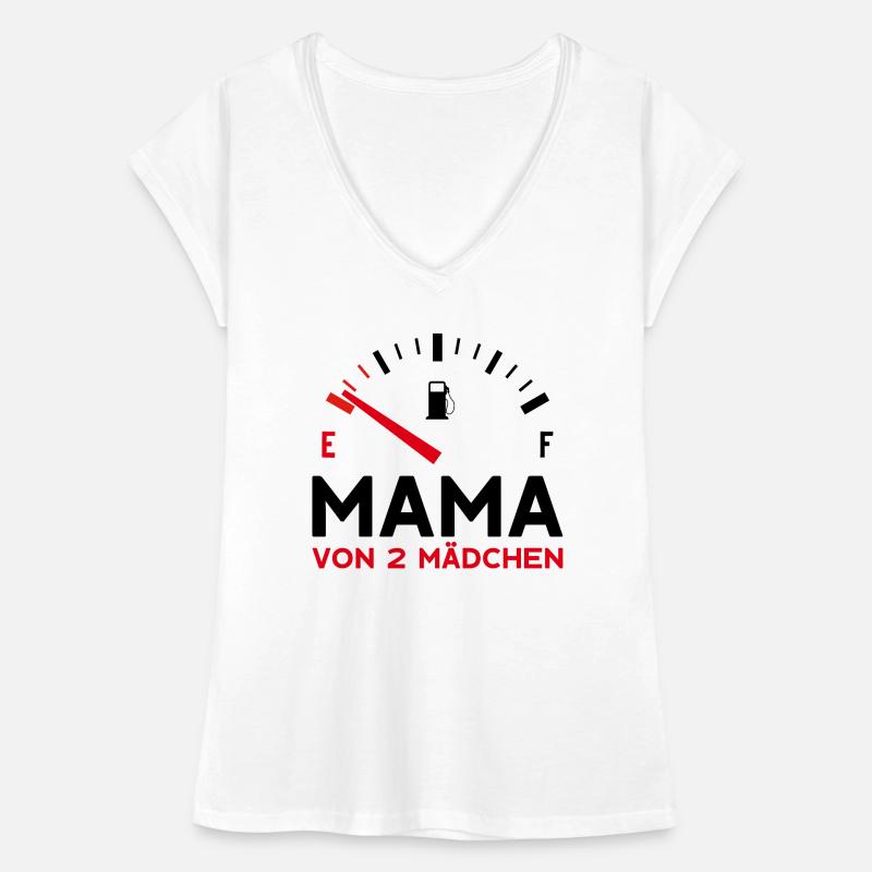 MAMA 2 TÖCHTER MUTTERTAG MUTTER ZWEI MÄDCHEN Frauen Vintage T-Shirt