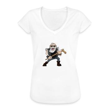 Ich bin der Metal-Opa Heavy Metal Großvater Rocker - Frauen Vintage T-Shirt - Weiß - Vorne