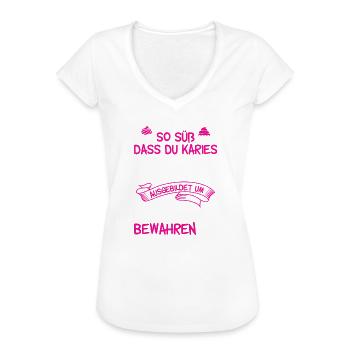 Zahnmedizinische Assistentin Zahnarzthelferin - Frauen Vintage T-Shirt - Weiß - Vorne